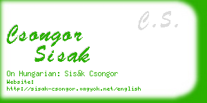 csongor sisak business card