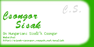 csongor sisak business card